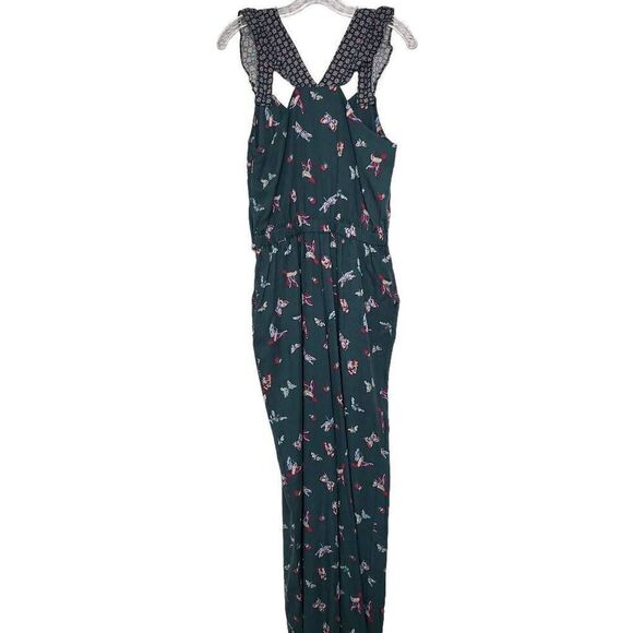 Matilda Jane Evergreen Dream Jumpsuit Romper Size Small Butterfly Birds - Picture 7 of 9